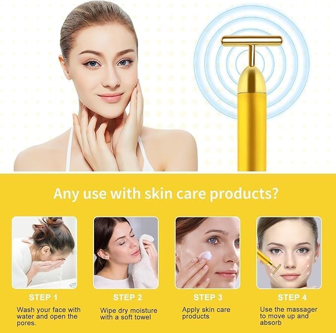 T Shape Brass Head Bar Face Massager