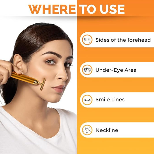 T Shape Brass Head Bar Face Massager